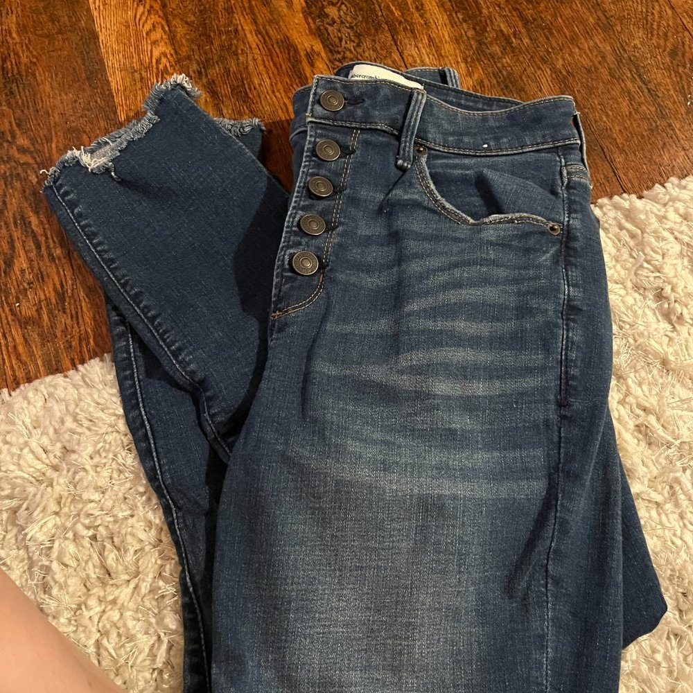 Abercrombie & Fitch Curve Love High Rise Super Skinny Ankle Jeans Size 28